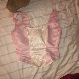 Pink handmade corset